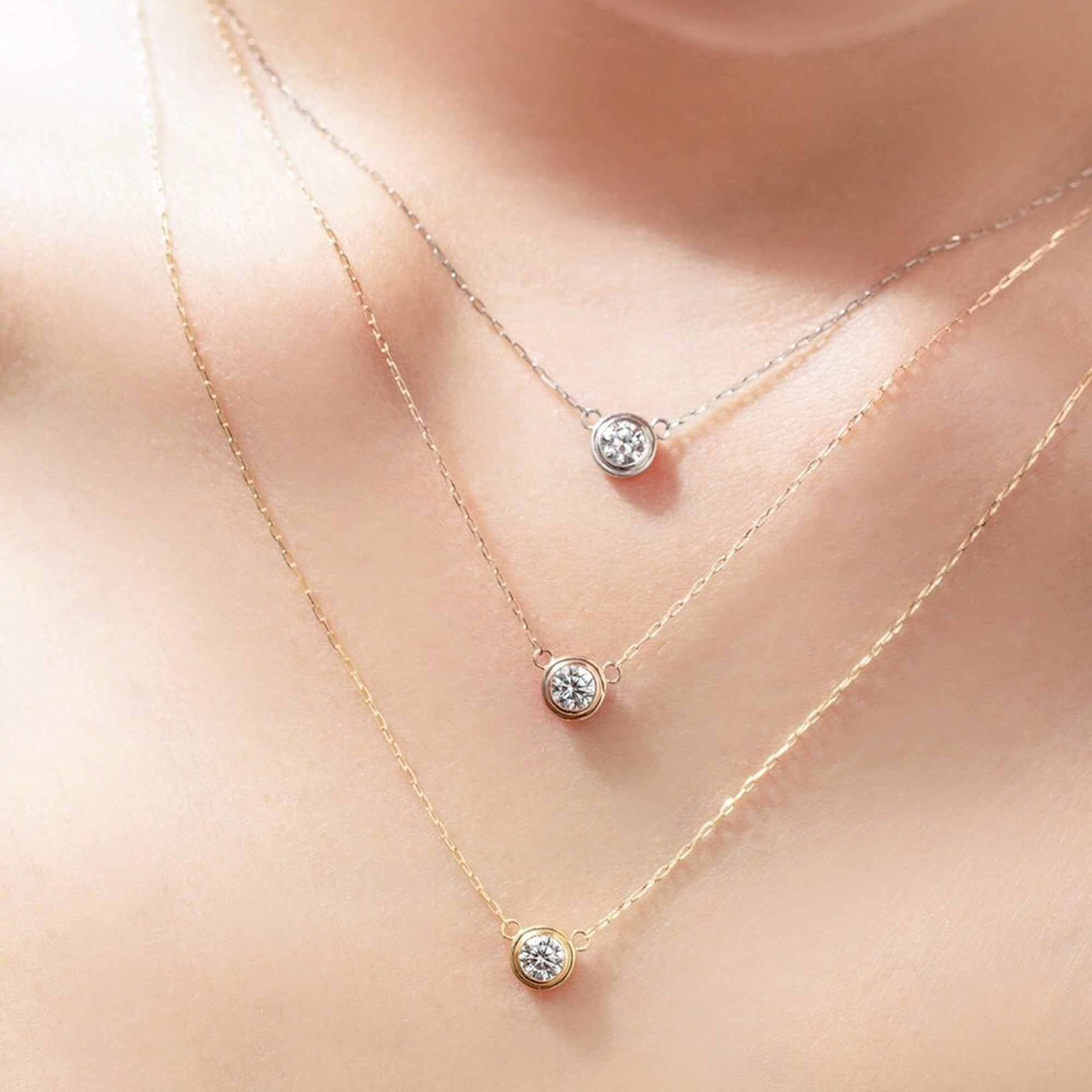 一粒ネックレス 0.18ct