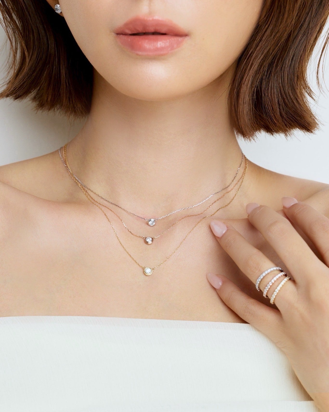 一粒ネックレス 0.18ct