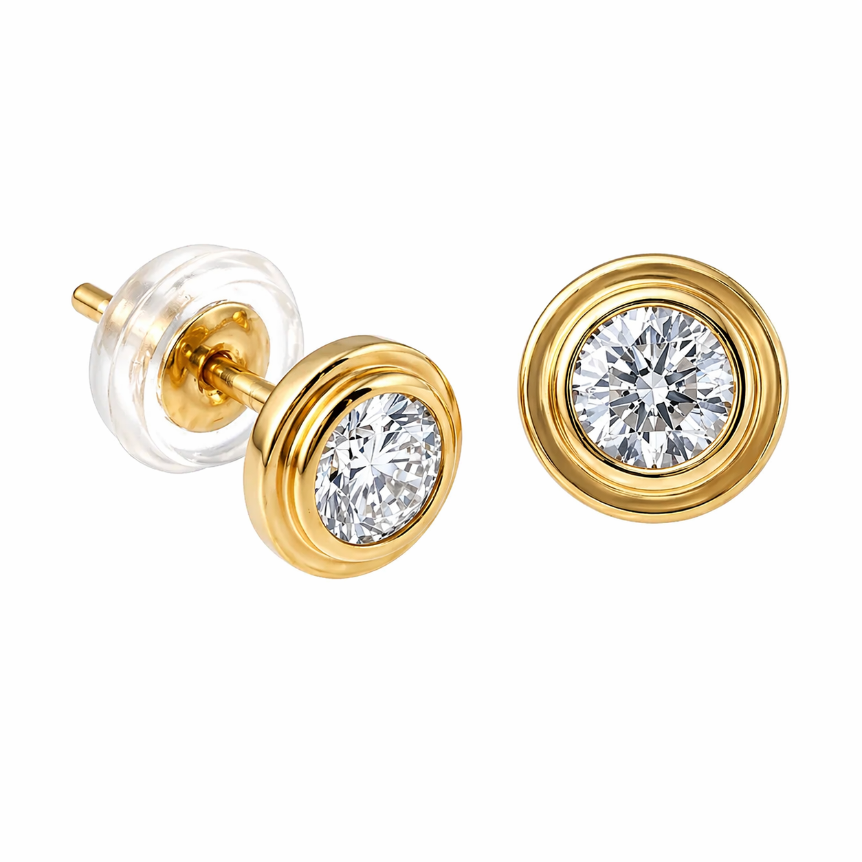 一粒ピアス 0.13ct
