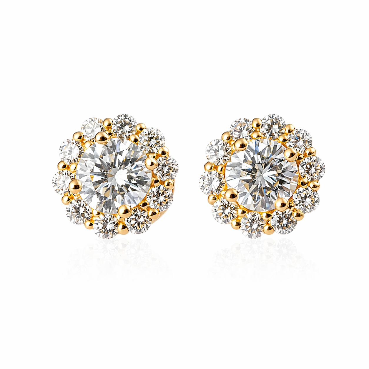 ラウンドピアス0.3ct