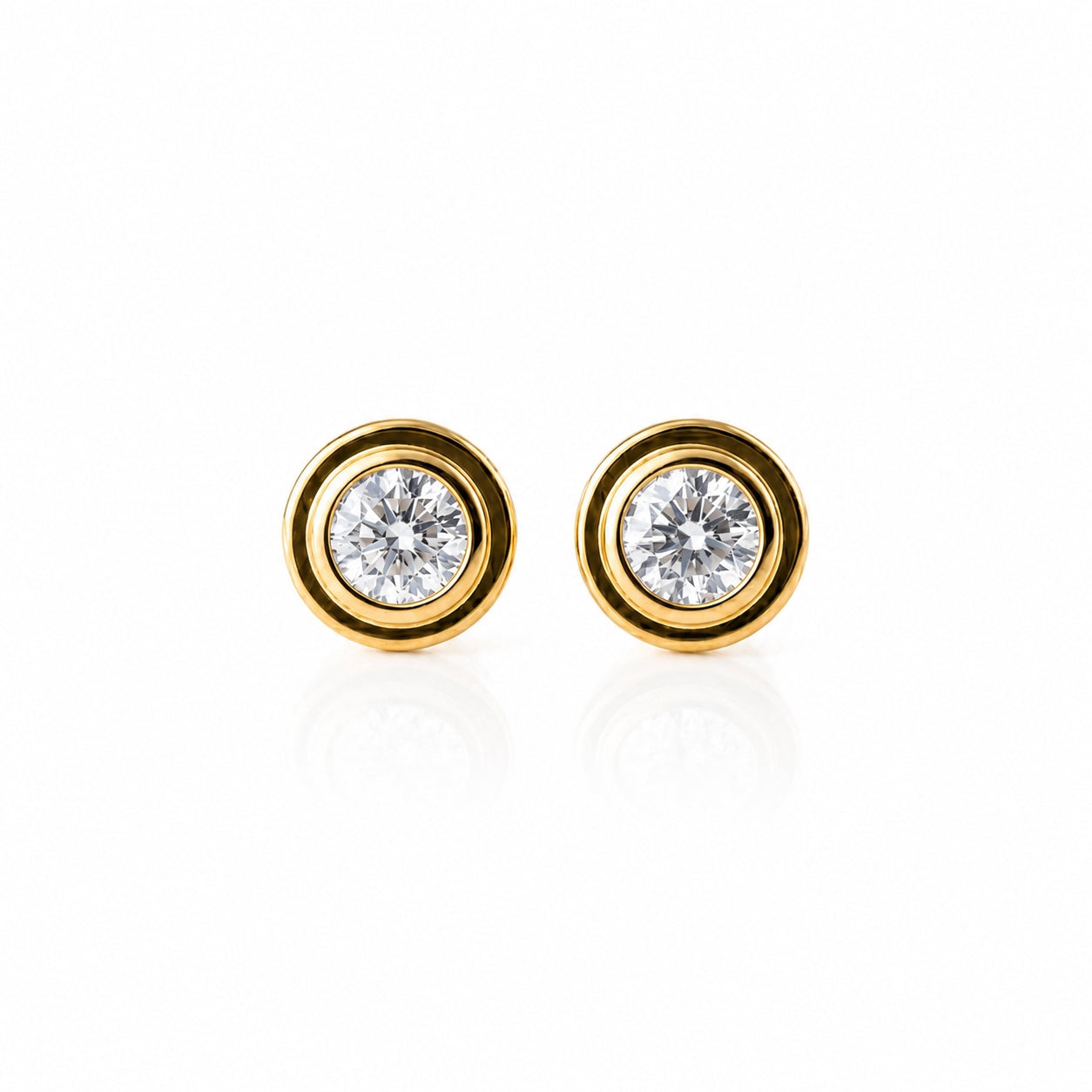 一粒ピアス 0.13ct