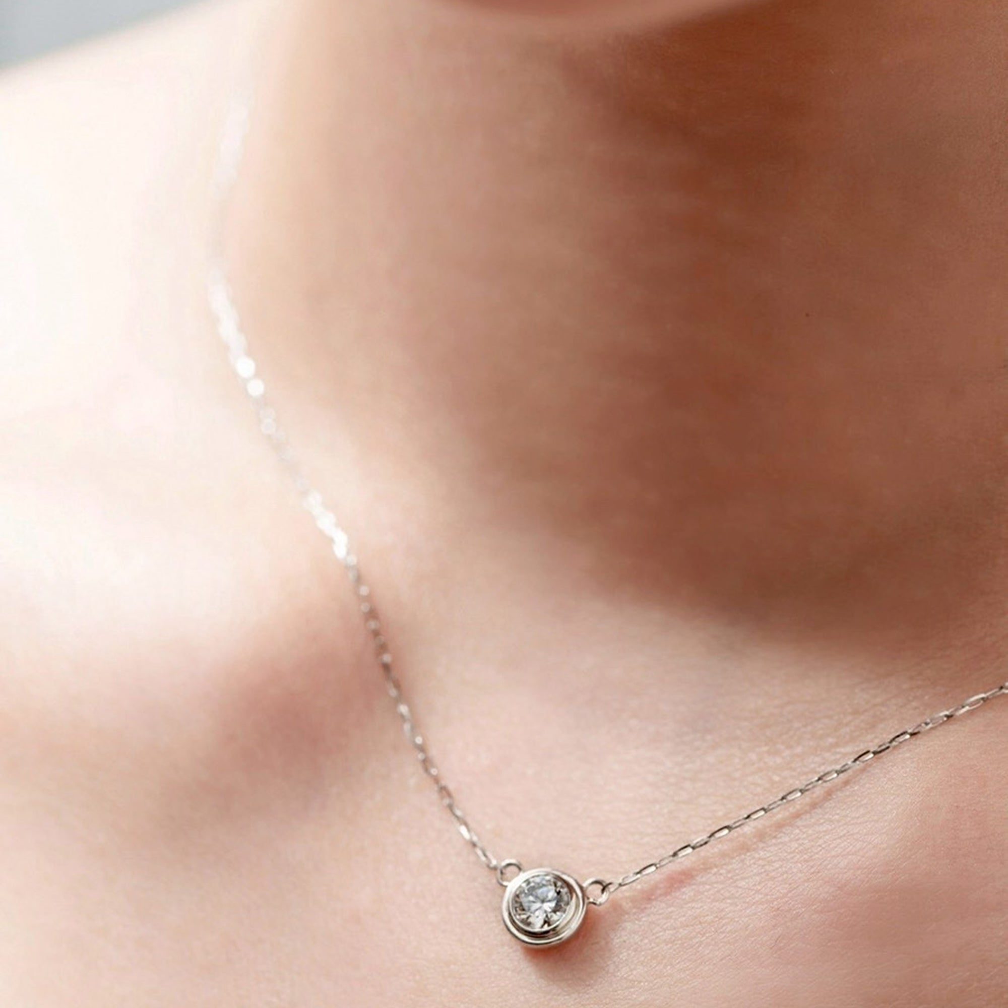 一粒ネックレス 0.18ct