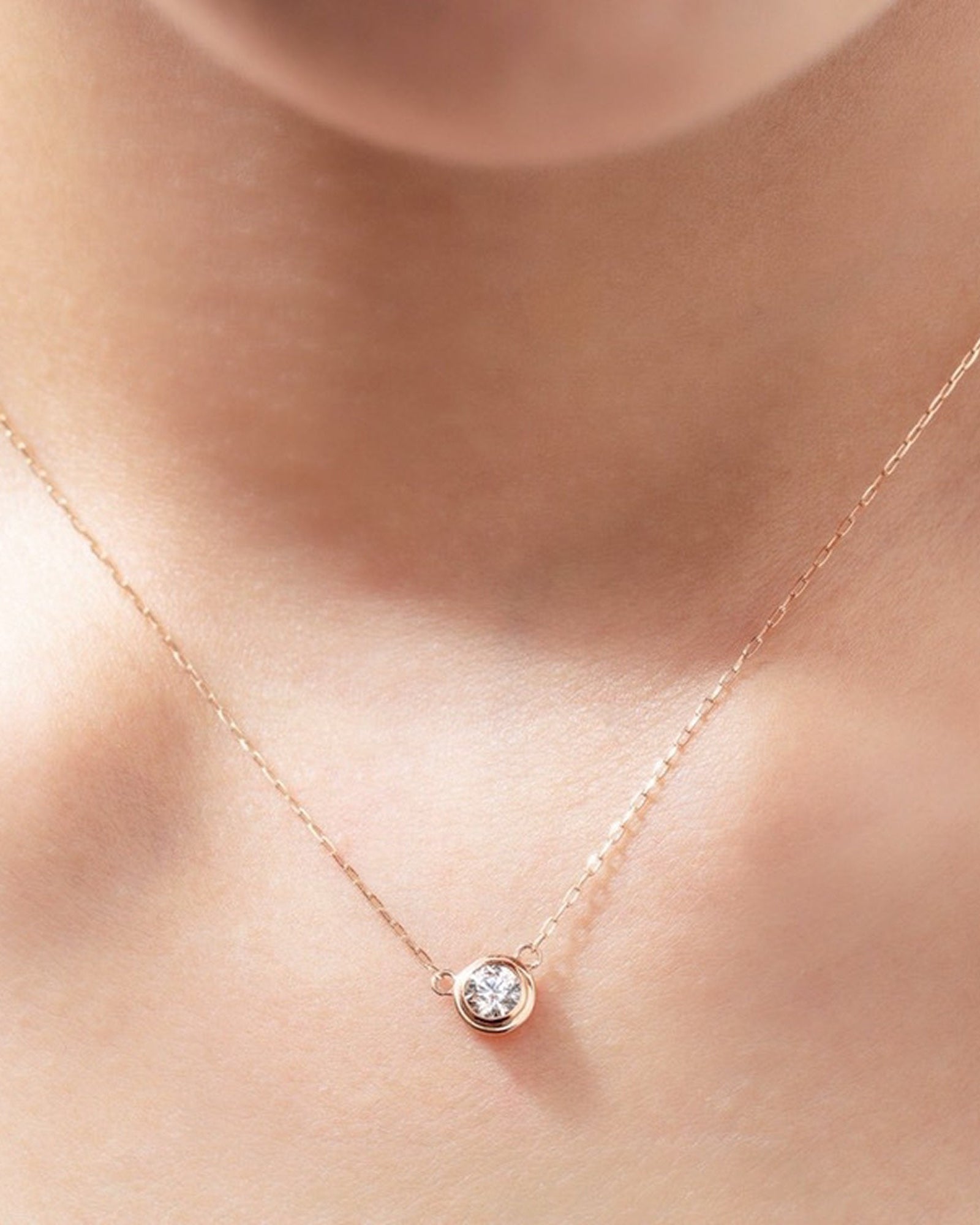 一粒ネックレス 0.18ct