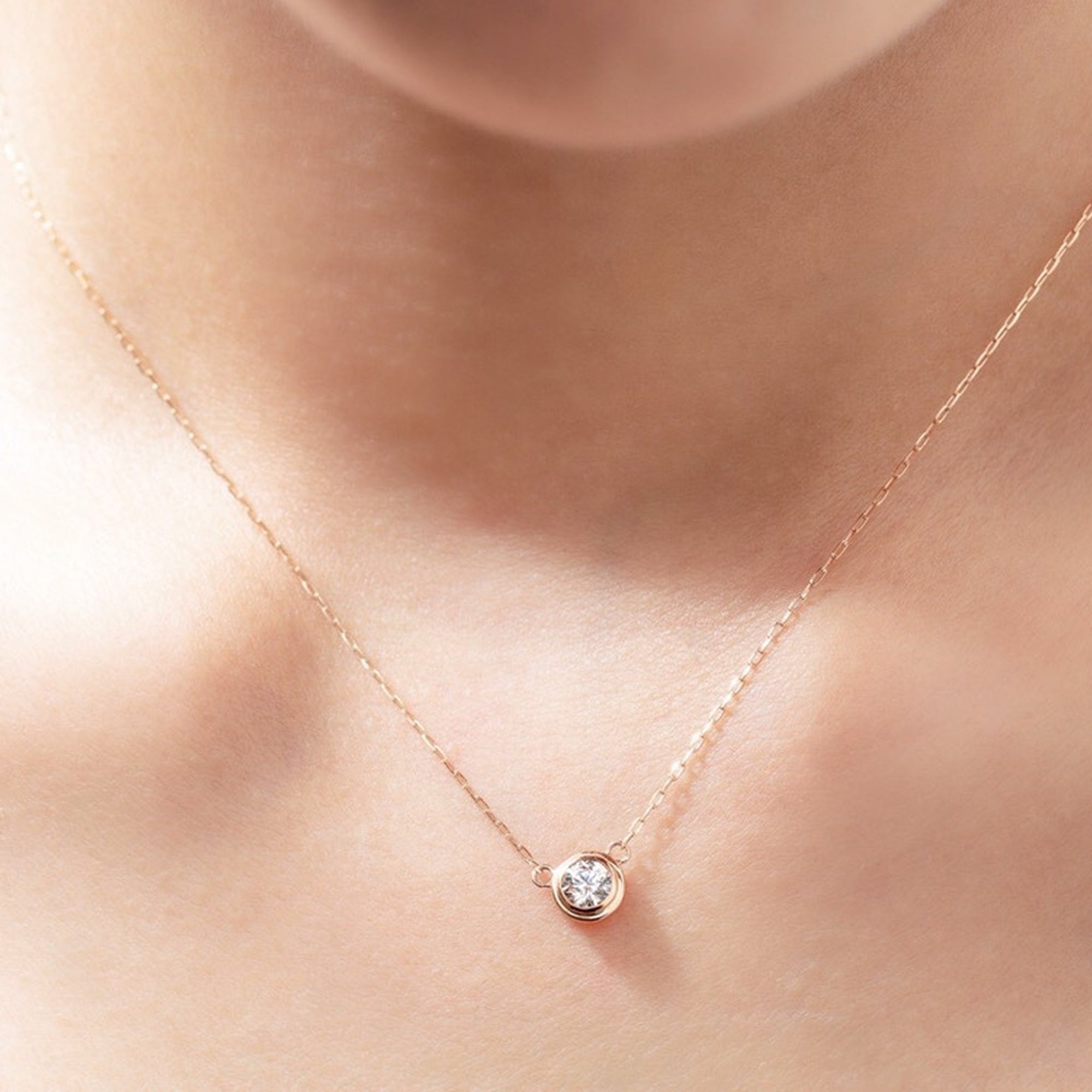 一粒ネックレス 0.18ct