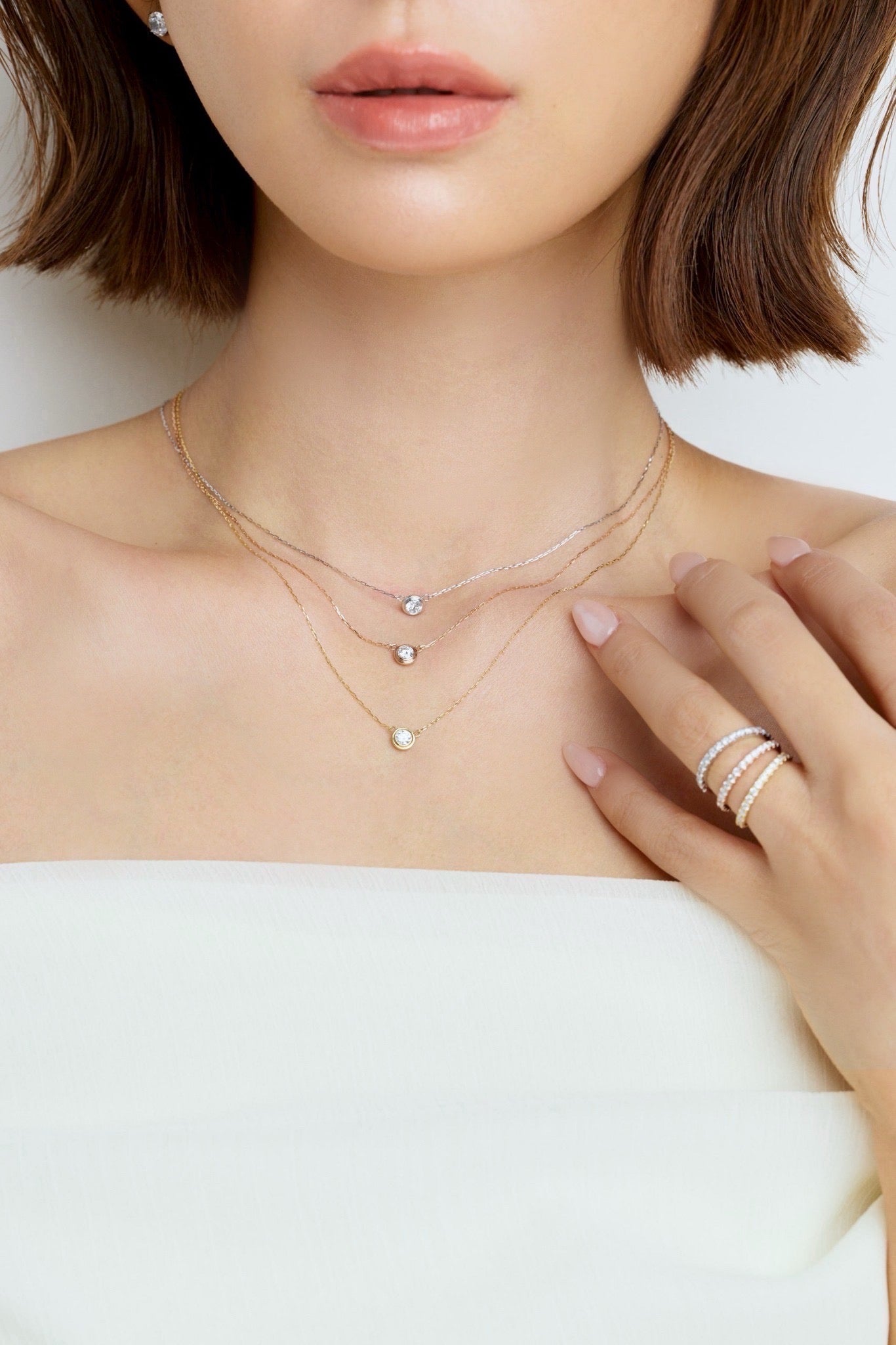 一粒ネックレス 0.18ct