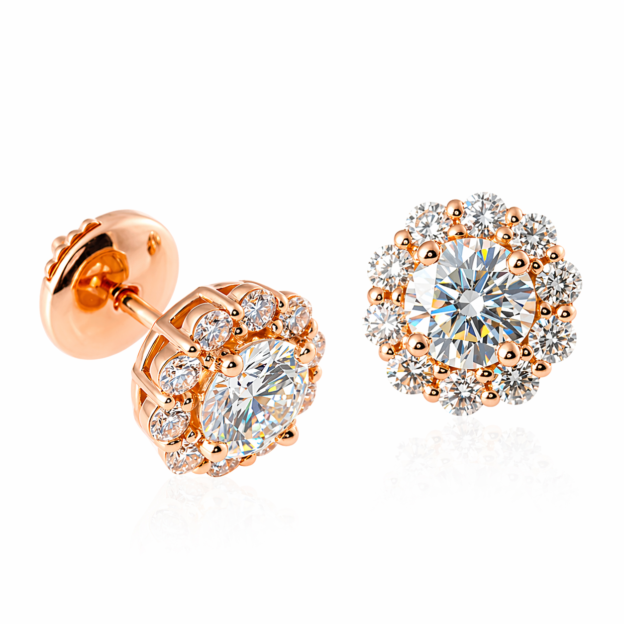 ラウンドピアス0.5ct