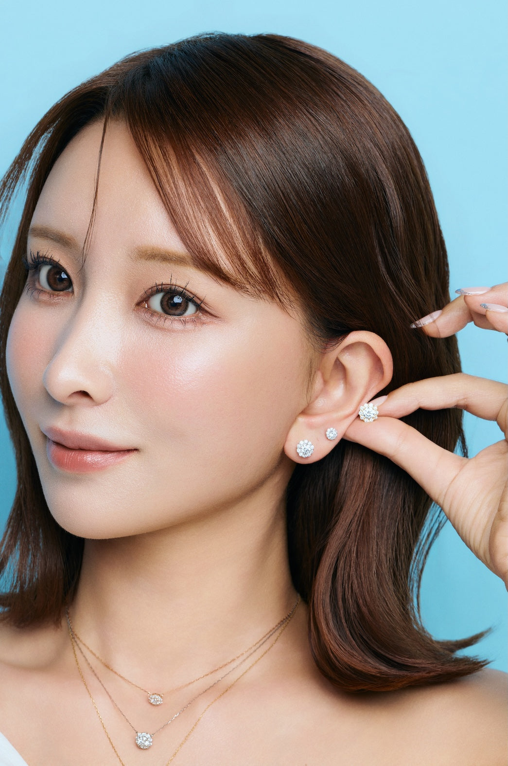 ラウンドピアス0.5ct