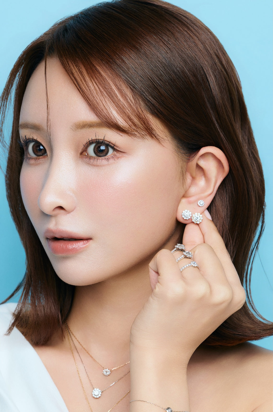 ラウンドピアス0.5ct