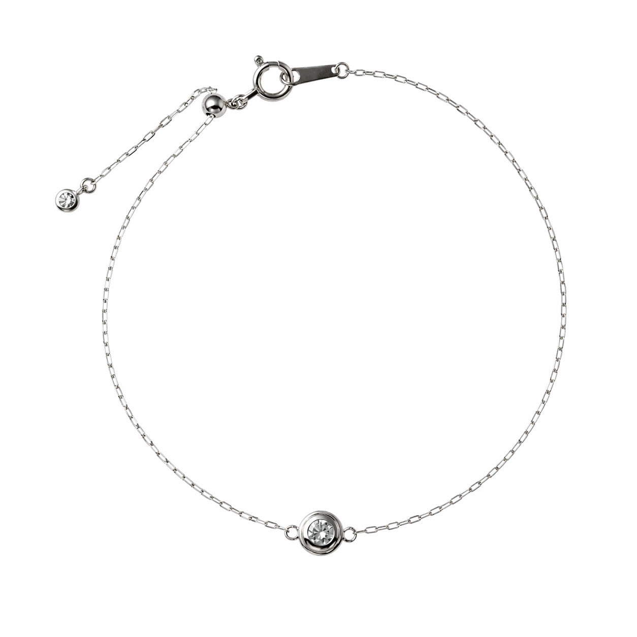 一粒ブレスレット0.13ct