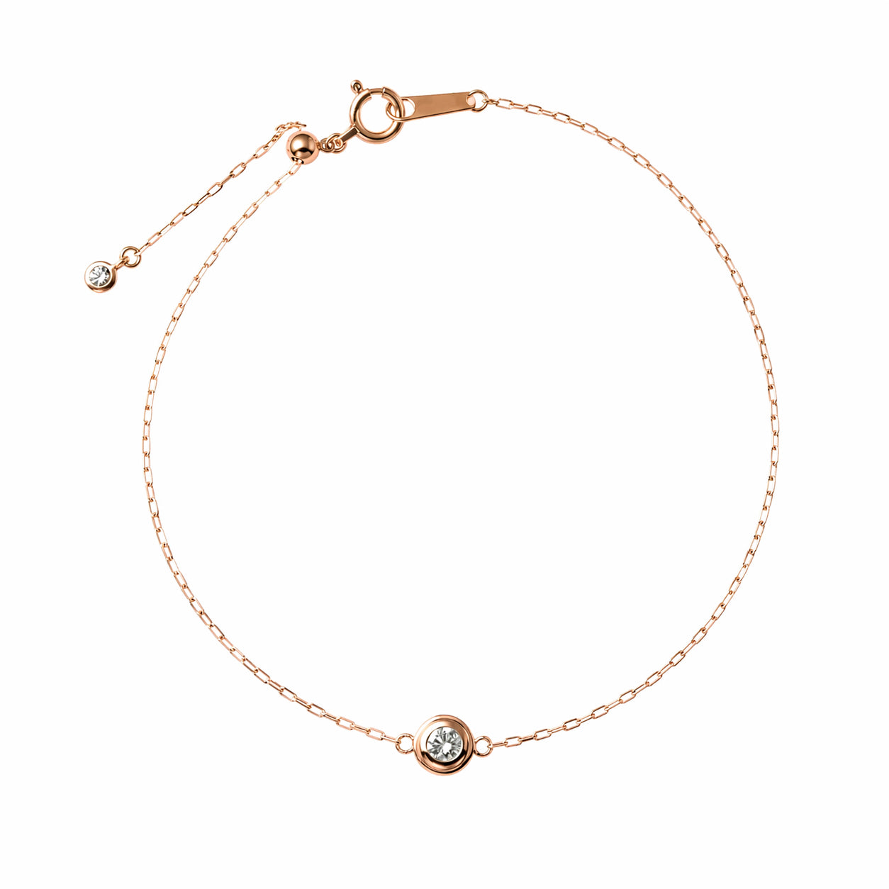 一粒ブレスレット0.13ct