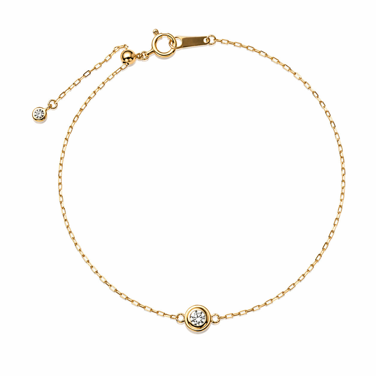 一粒ブレスレット0.13ct