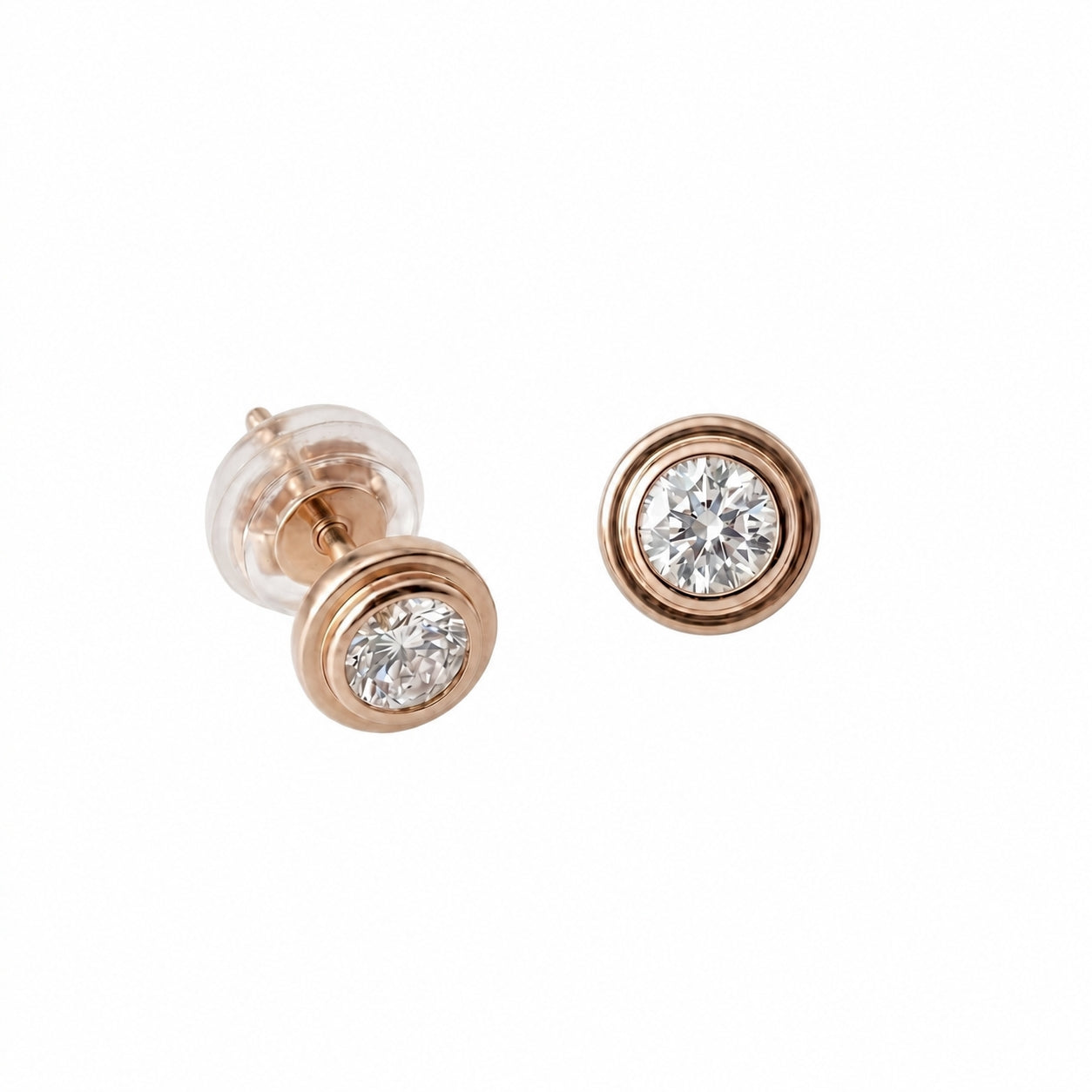 一粒ピアス 0.13ct