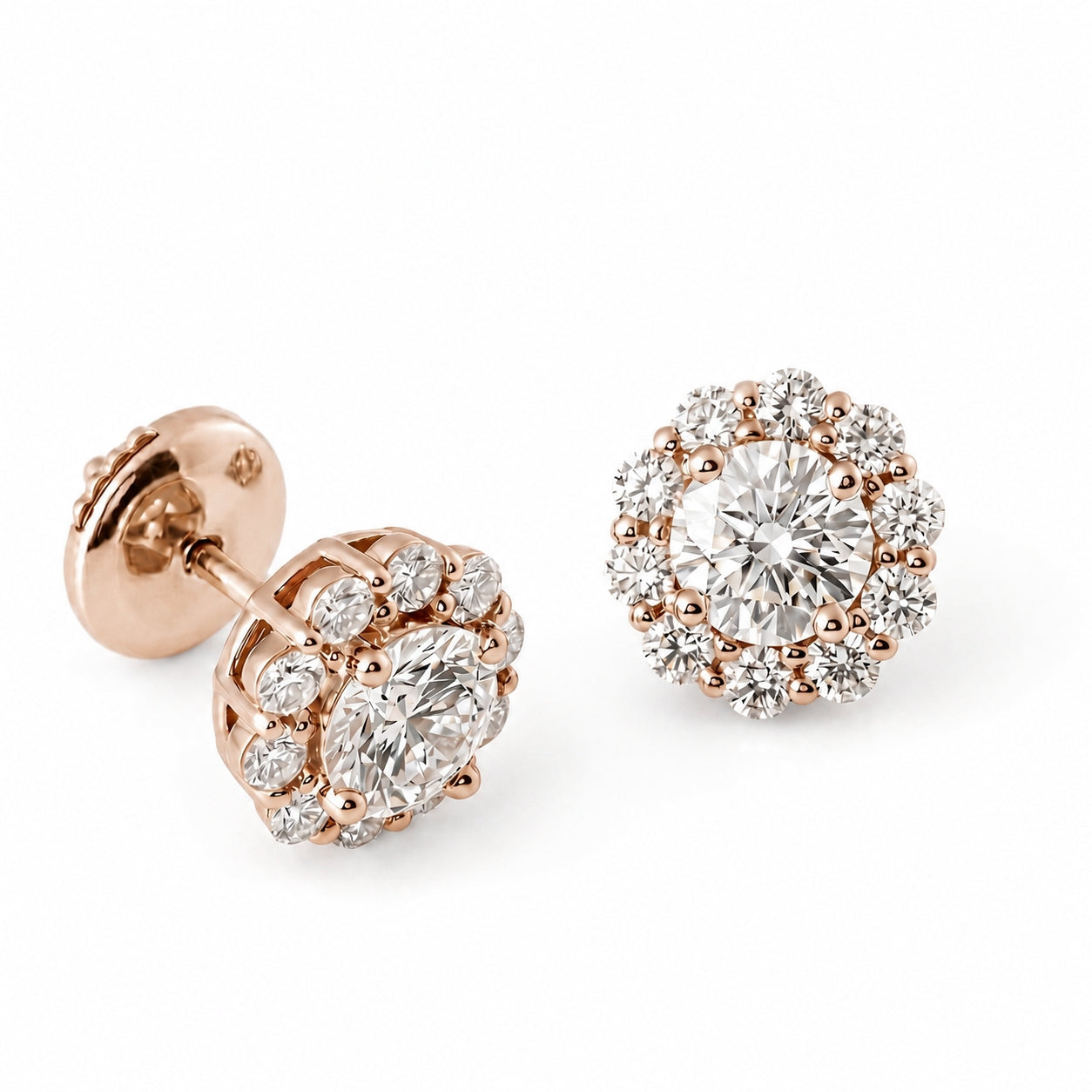 ラウンドピアス0.3ct