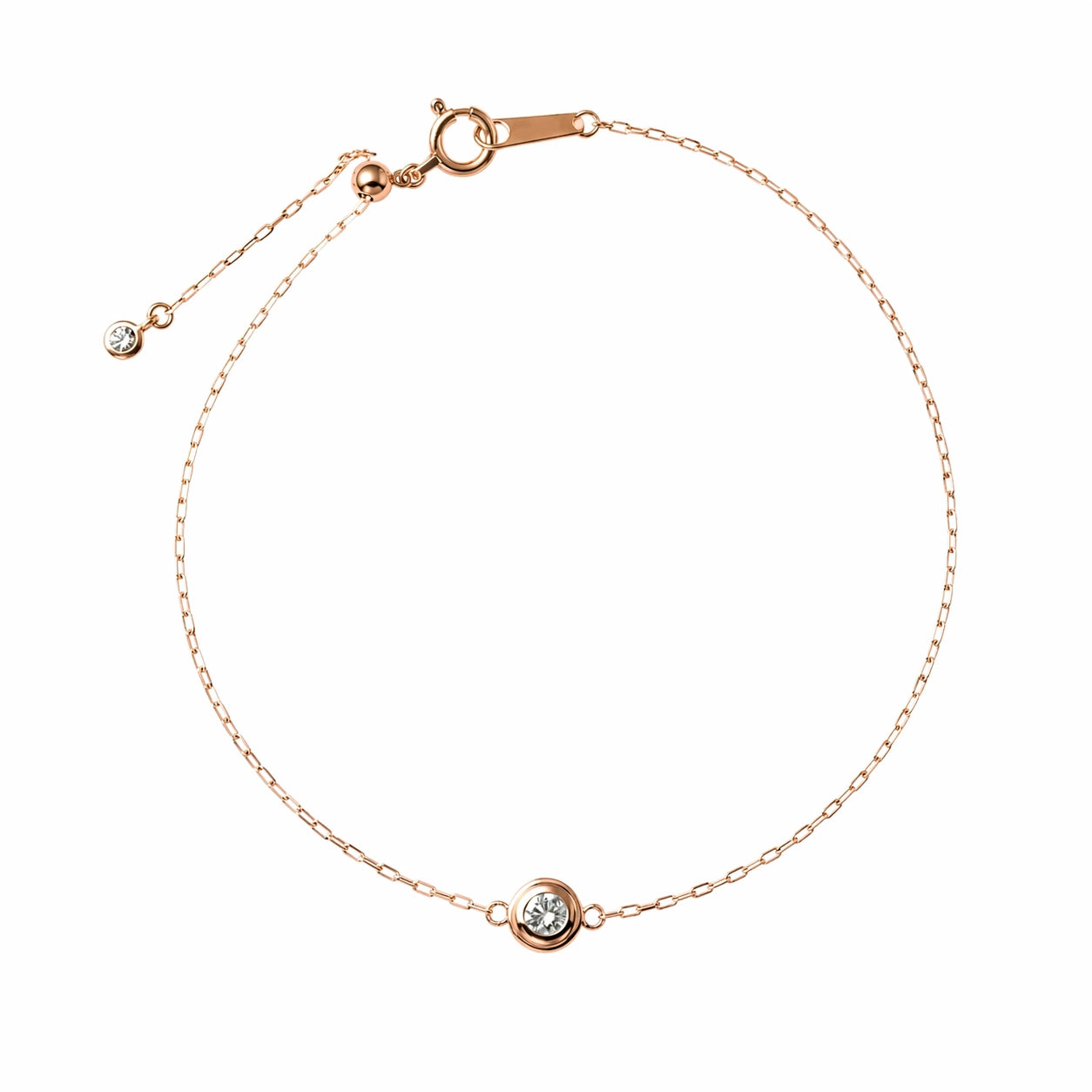 一粒ブレスレット 0.13ct