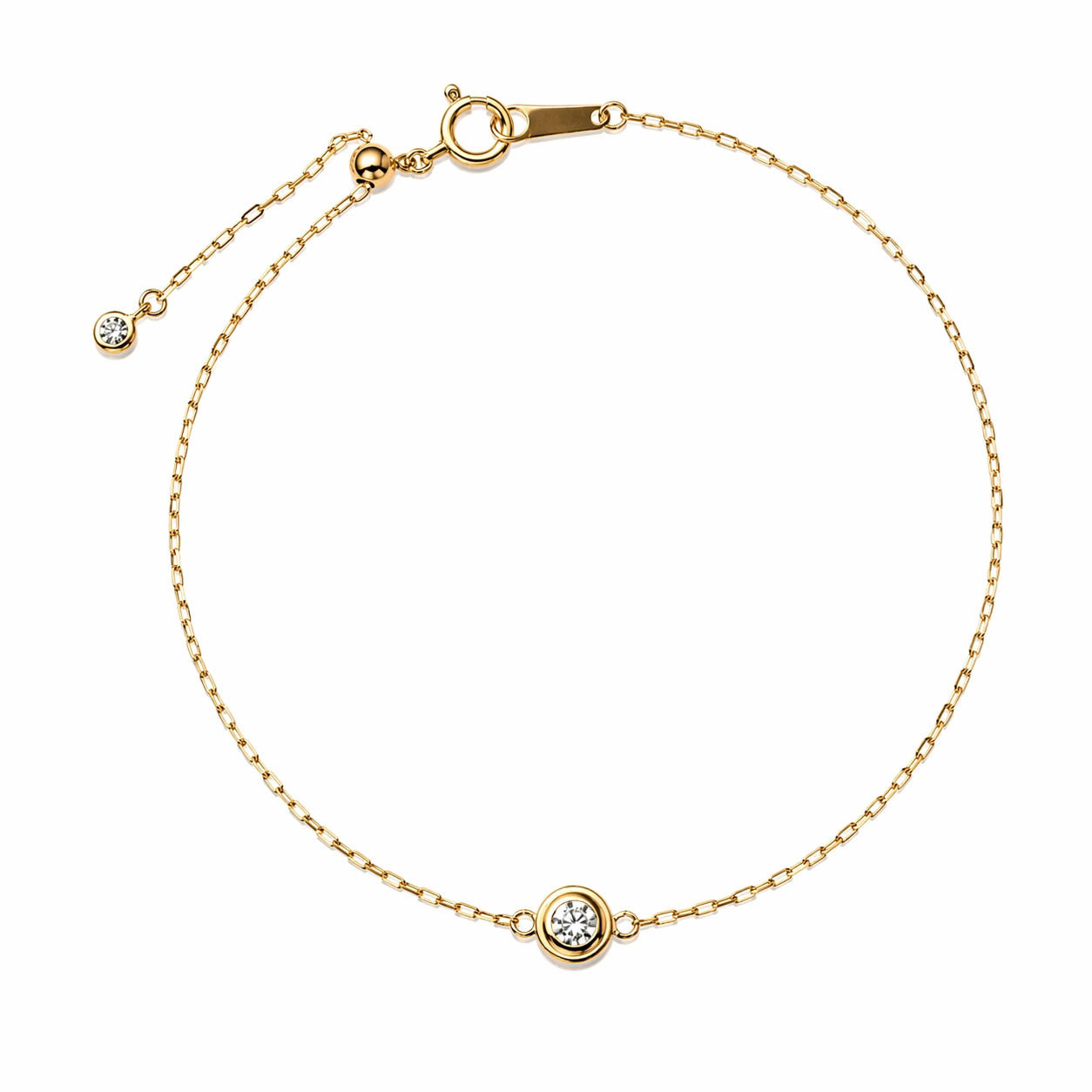 一粒ブレスレット 0.13ct